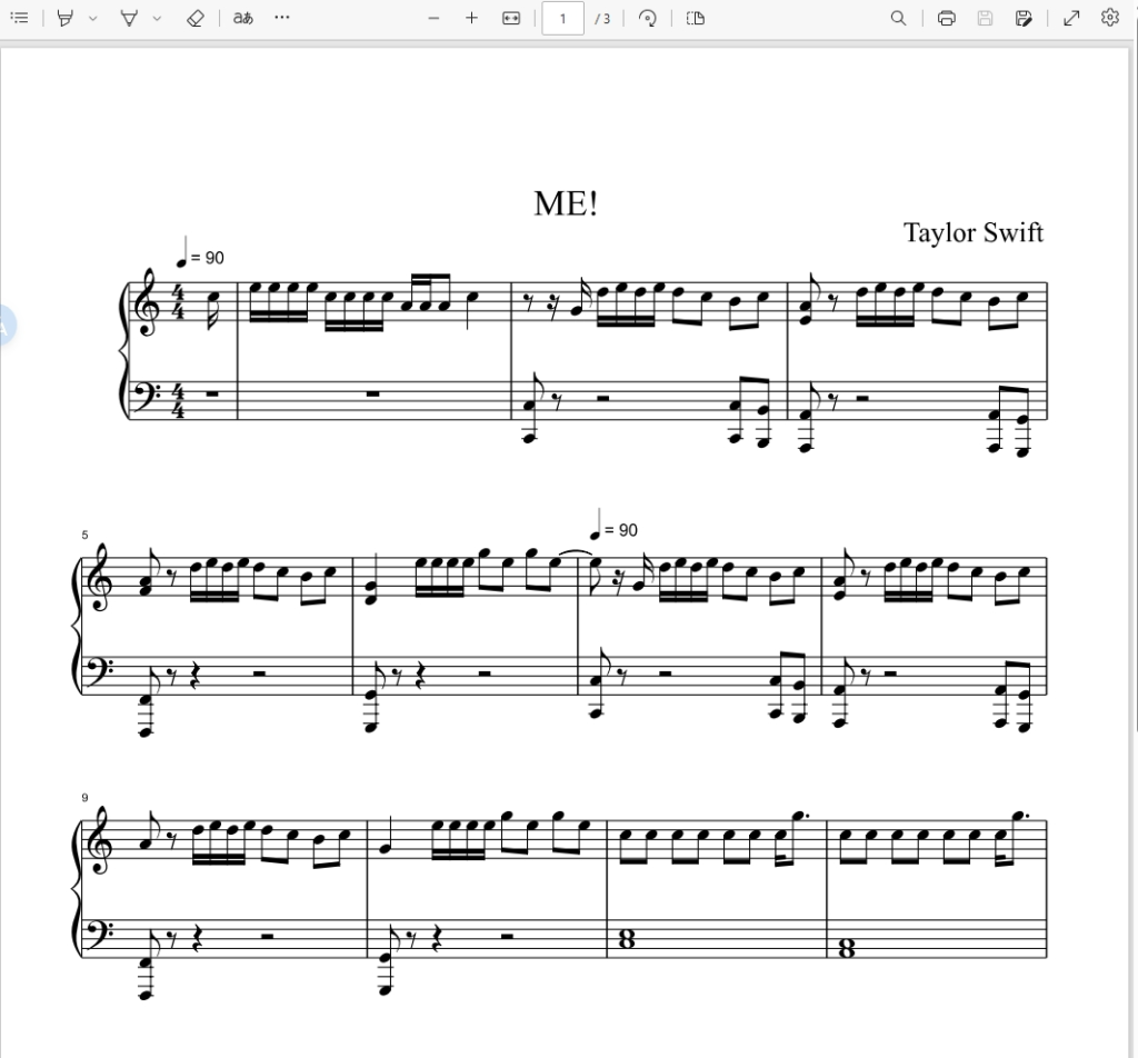 Me!-Arr Taylor Swift-Piano Solo钢琴谱钢琴曲钢琴版五线谱-诺可钢琴
